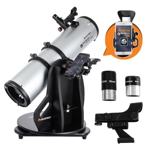 Image of Celestron 22482 StarSense Explorer 150mm Tabletop Dobsonian Smartphone App-Enabled Telescope Works with StarSense App to Help You Find Nebulae, Planets & More – iOS/Android Compatible