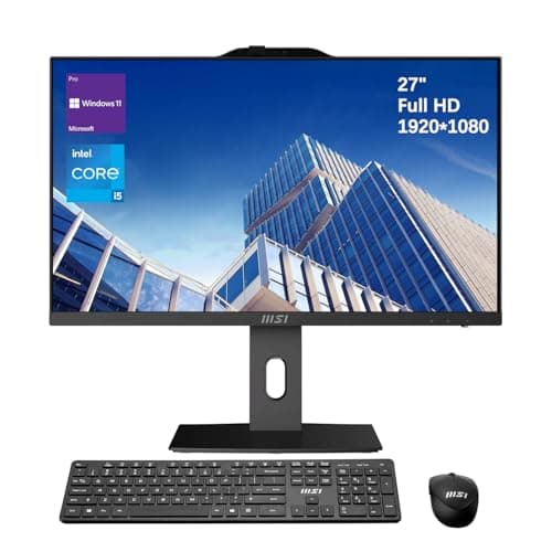 Image of msi PRO AP272P Business All-in-One Desktop, 27" IPS FHD 100Hz Eye-Care Display, Intel Core i5-14400, 16GB DDR5, 1TB SSD, IR FHD Webcam, Wi-Fi 6E, HDMI, DP, Wireless KB & Mouse, Windows 11 Pro