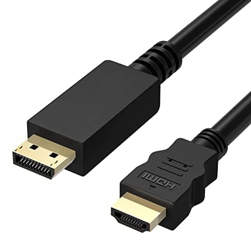Image of Multibao 1 metre DisplayPort DP to HDMI Male to male (DP Source to HDMI ONLY) Plug Display/Monitor/TV 1m Cable Lead