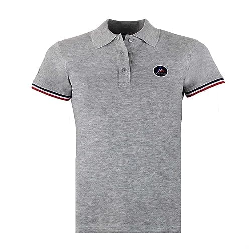 Image of Peak Mountain Women's Short Sleeve Polo Shirt ABECA, grey, S