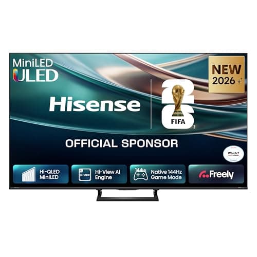 Image of Hisense 85" 85Q8STUK MiniLED 144Hz 4K Ultra HD AI Smart TV with Freely, Netflix, Disney+ and YouTube - Hi-QLED MiniLED, Built-in Subwoofer, Hi-View AI Engine, Hi-QLED Colour, Hands-Free Voice Control