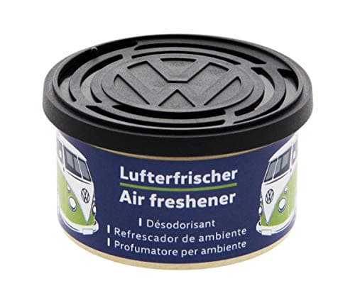 Image of BRISA VW Collection - Volkswagen Air Freshener Scent Dispenser in a Can with T1 Bus Campervan Motif (Classic Bus/Fresh/Blue)