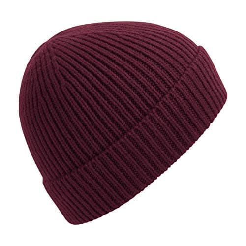 Image of Beechfield Engineered Knit Ribbed Beanie - Burgundy