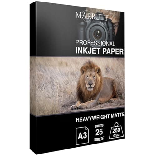 Image of Marrutt 250gsm Heavyweight Matte Inkjet Photo Paper - A3 25 Sheets