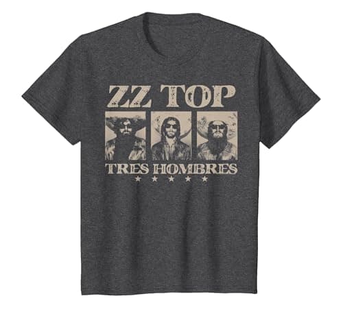 Image of ZZ Top Tres Hombres T-Shirt, Youth, Dark Heather Grey, X-Small
