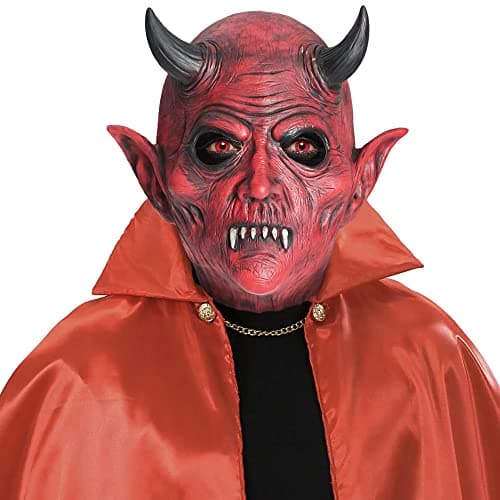Image of CreepyParty Halloween Mask Devil Evil Latex Full Head Realistic Masks Demon Scary Fancy Dress for Carnival Costume Birthday Party