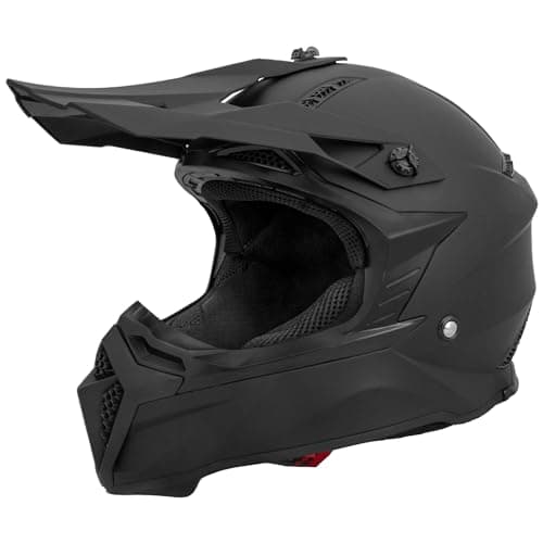 Image of Zorax Attack Matt Black L (59-60cm) Motocross Helmet Motorbike Motorcycle MX Crash Dirt Bike Helmet ECE2206