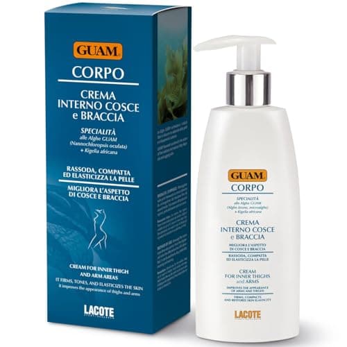Image of GUAM Anti Cellulite Cream for Women with Green Algae & Jojoba Oil - 200ml Skin Firming Body Cream for Upper Arms & Inner Thighs, Fast-Absorbing Tightening Care for Smoother-Looking Skin