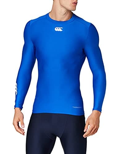 Image of Canterbury Men's Thermoreg Long Sleeve Top | Compression Shirt | Base Layer Top with Heat Retention & Thermal Regulation Top, Olympian Blue, XS