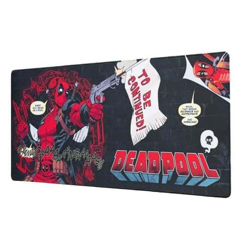 Image of Grupo Erik Large Mouse Mat - Marvel Deadpool Gifts | Gaming Mouse Pad XXL 80 x 35 cm - 31.5 x 13.8 in, Desk Mat Large, Gaming Desk Accessories | Marvel Gifts under 20 Pounds