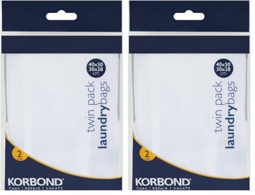 Image of Korbond Washing Machine Bag, White, Twin Pack (Pack of 2)
