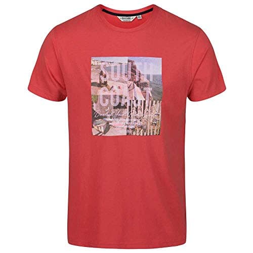 Image of Regatta Cline IV Coolweave Cotton Graphic T-Shirt, True red, L