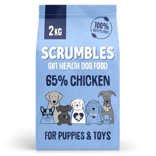 Image of Scrumbles Natural Gluten-Free Dog Dry Food With Fresh Chicken, For Puppies And Adult Toy Breeds, 2 Kg