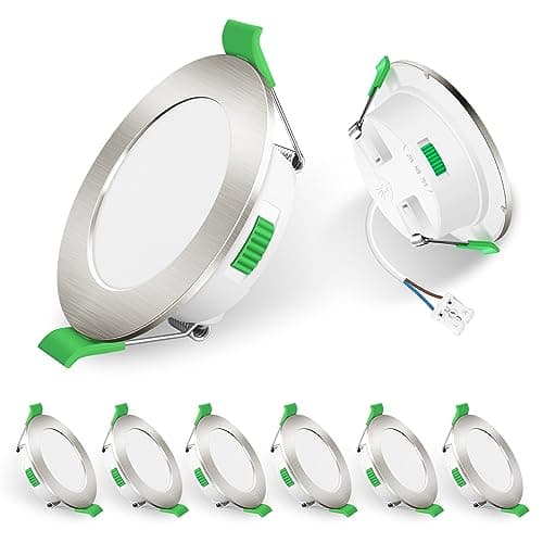 Image of ALUSSO LED Downlight Recessed Ceiling Light, 4W Ultra Slim Dimmable 68mm Cutout Spotlights, Warm White (3000K), Neutral White (4000K), Cool White (6500K) Adjustable, 6 Pack