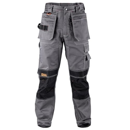 Image of Black Hammer Men's Durable Lightweight Work Trousers Safety Cargo Pants for Men with Knee Pad & Multiple Pockets Professional Workwear for All Jobs Zilla Graphite (32W / 33L)