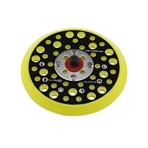 Image of SG Store 125mm 5 Inch Backing Pad Compatible with Mirka Ceros/Deros 44 Holes 5/16 Thread Attachment Sander Hook & Loop Backing Pad Power Tool Accessories