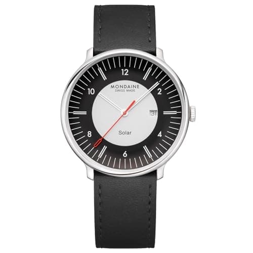 Image of Mondaine Solar Watch 41mm - Sustainable Recycled Stainless Steel Case, Solar-Powered Movement, 8-Month Power Reserve, Sapphire Crystal, Water-Resistant, Eco-Friendly Strap