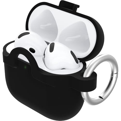 Image of OtterBox Soft Touch Headphone Case for AirPods (4th gen), Shockproof, Drop proof, Ultra-Slim, Scratch and Scuff Protective Case for Apple AirPods, Includes Carabiner, Green