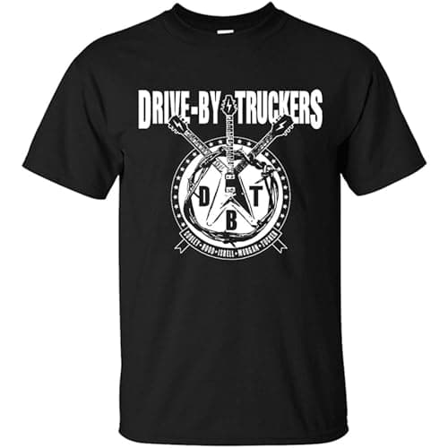 Image of dimengshi Habo Line Drive By Truckers Unisex 100% Cotton Short-Sleeve T-Shirts Black M