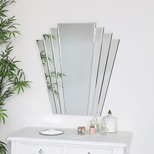 Image of Melody Maison Large Art Deco Fan Frameless Wall Mirror