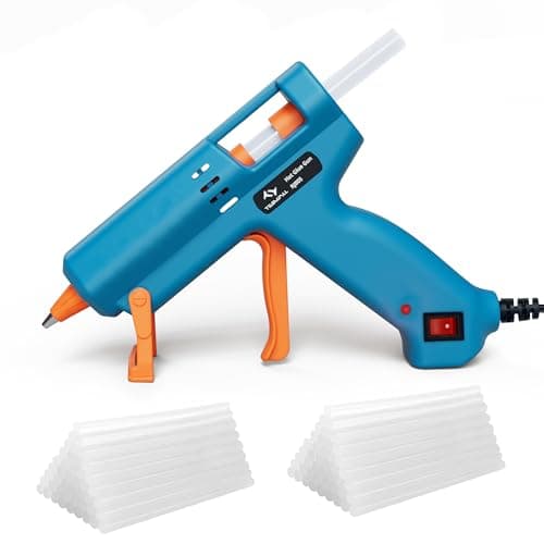 Image of Tilswall Hot Glue Gun Kit（Pack of 1 Hot Glue Gun and 75 Glue Sticks), 50W Mini Melt Gun with 130mm Glue Sticks for Crafting, DIY, Art, Sealing, Home Repairs, Cards, and Glass