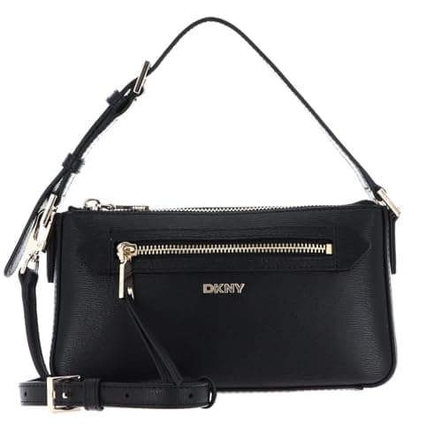 Image of DKNY Women's Bryant Ave Tz Demi Crossbody Handbag, Blk/Gold, Medium