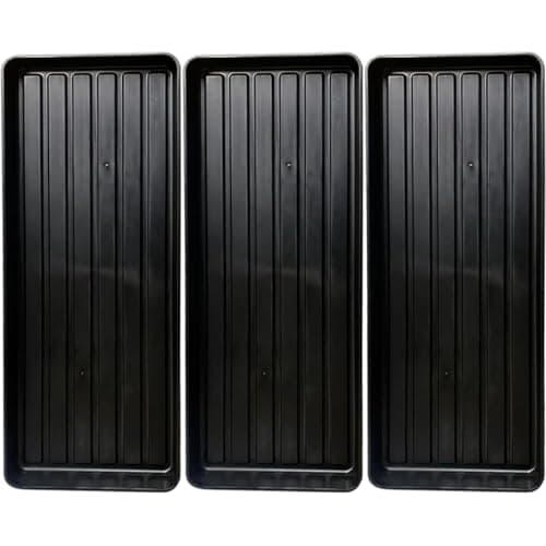 Image of e Dukan 98cm Large Plastic Grow Bag Trays for Garden Plant Pots, Propagation & Seedling Trays – Heavy Duty Waterproof Drip Tray for Indoor Outdoor Gardening, Greenhouse & Hydroponic Use (3)