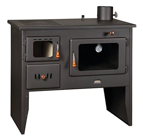 Image of Wood Burning Stove 4+12 kW Cooker Back Boiler Log Burner Woodburning Prity W12PM