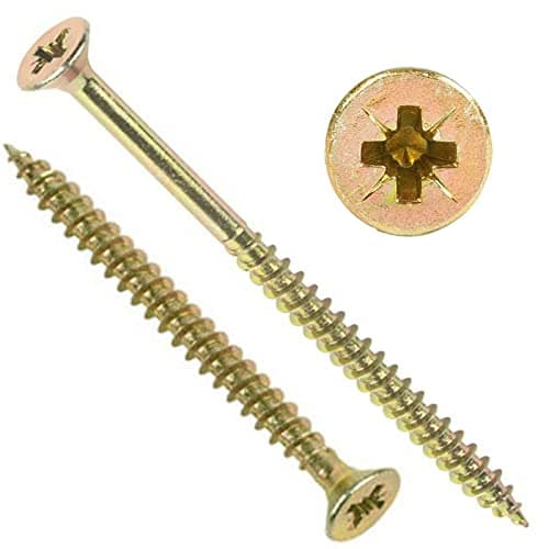 Image of 200, 3.5mm x 30mm TIMco Solo Yellow Wood Screws Pozi Countersunk