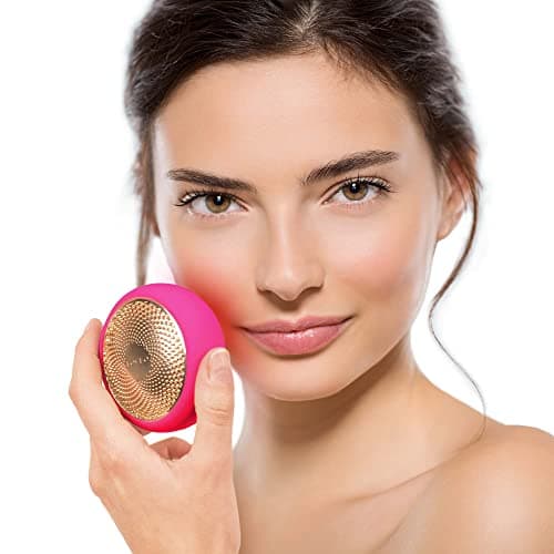 Image of FOREO UFO Full Facial LED Face Mask Treatment, Red Light Therapy Face Care, Korean Skincare, Thermotherapy, Cryotherapy, Face Massager, Moisturiser, Increased Skin Care Absorption, Fuchsia