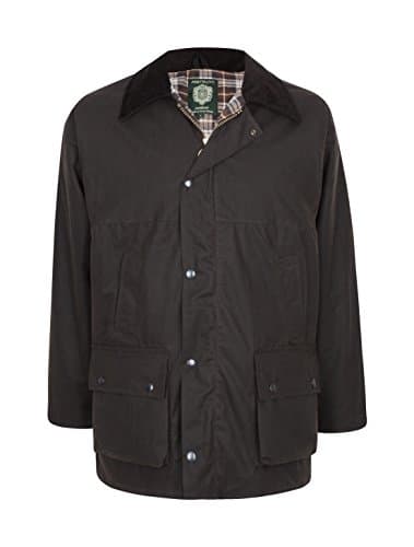 Image of Portmann Premium Quality Padded Mens Wax Jacket Made in UK (3XL, Brown)