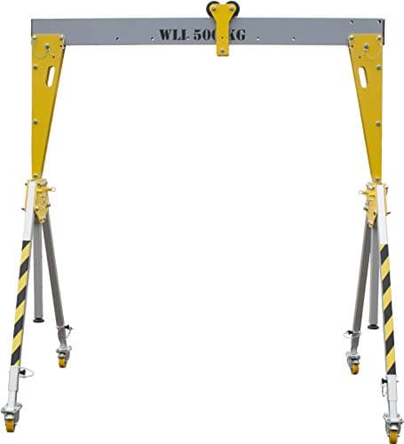 Image of Easy-Rig 500kg Lightweight Aluminium Portable A Frame Gantry Crane Hoist Adjustable Height 2100-3000mm (3mtr)