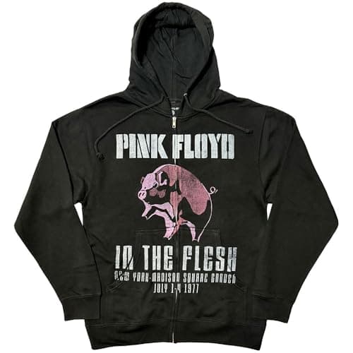 Image of Rock Off officially licensed products Pink Floyd In The Flesh Zipped Hoodie XL