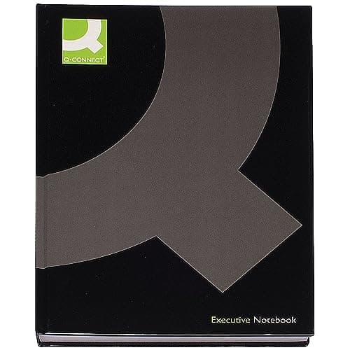 Image of Q-Connect Hardback Casebound Notebook A5 Black (Pack of 3) KF03726