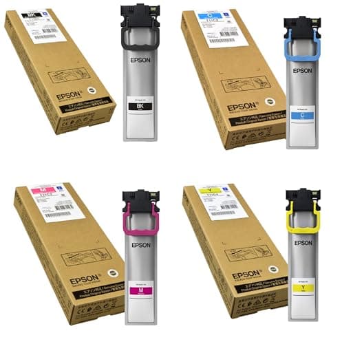 Image of Epson Original T11D140 (T11D1) Black XL 69.9 ml + T11C2, T11C3, T11C4 Cyan, Magenta, Yellow, Colour Standard (23 ml) Printer Cartridges, Workforce-Pro WF-C5390, Workforce-Pro WF-C5390DW, WF-C5890