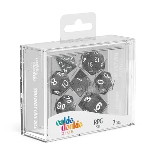 Image of Oakie Doakie Dice RPG Set Speckled - Black (7)