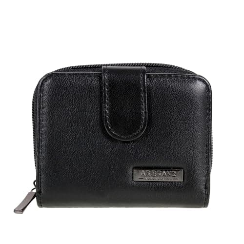 Image of AR BRAND EST. 2021 Ladies Soft Leather Purse Wallet Zip Around Photo Space Card Holder (Small)