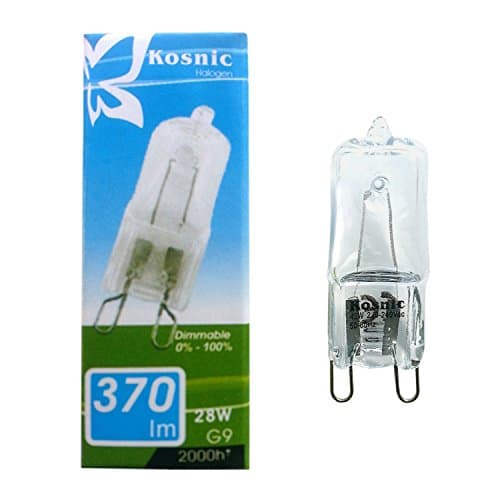 Image of Pack of 5 x G9 28W=40W Brightness Bulbs Kosnic Branded 240V Volt Mains Dimmable C Rated Long Life Eco Halogen Energy Saving Bulbs Capsules Lamps Safety Fused 2000 Hour Individually Boxed UK Stock