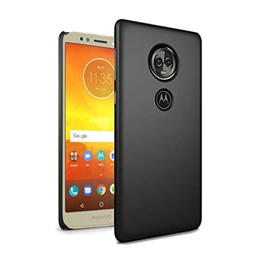Image of Moto E5 5.7"Covers, Moto E5 Case, Slim Thin Armour Hard Case - Matte Rubberized Motorola Moto E5 Kit with Screen Protector (Black)