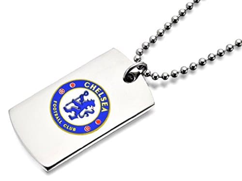 Image of Stainless Steel Chelsea FC Crest Dog Tag Pendant And Ball Chain