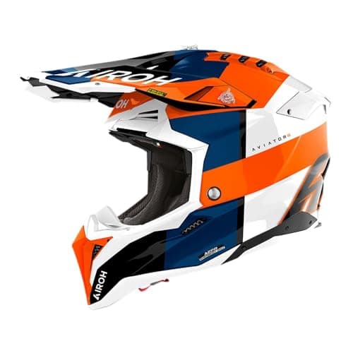 Image of AIROH Aviator 3 Monarch Orange Gloss L