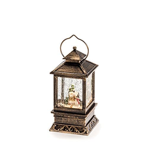 Image of Konstsmide LED Snow Globe Lantern “Dickensian Seated Couple in a Winter Scene", Water Filled/Water Spinner/Indoor Use (IP20)/Battery Operated 3xC 1.5V (excl.) /Christmas Lantern 1 Warm White Diode