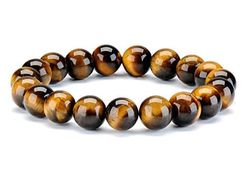 Image of Thajaling 10 MM Natural Tiger Eye Gemstones Stone Bead Healing Energy Crystal Men Woman Elastic Bracelet …