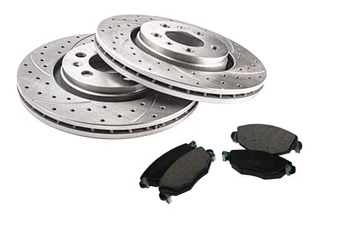 Image of Drilling and Grooves Sport Brake Disc Rotors + Pads compatible with ALFA ROMEO BRERA 939_ 2006 2007 2008 2009 2010 - rear - full - 0371GV - Diameter 278mm - Holes 5
