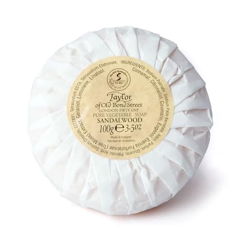 Image of Taylor of Old Bond Street Sandalwood Hand Soap 100g – Triple Milled Luxury Hand Soap for Men – Moisturising Vegetable-Based Soap with Classic Sandalwood Fragrance