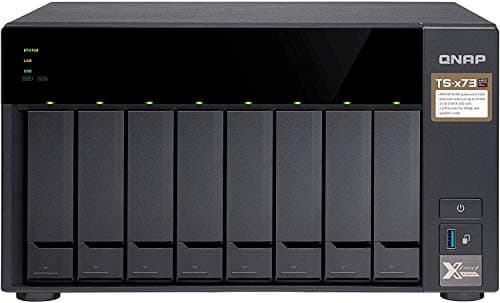 Image of QNAP TS-873-4G Bay Desktop NAS Enclosure - 4 GB RAM, AMD R series 4-Core 2.1 GHz Processor