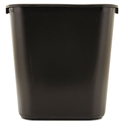 Image of Rubbermaid Commercial Products Plastic Rubbish Bin 13 L Grey – For Bathroom, Office or Bedroom, Fits Under Desk, Sink or Cupboard – FG295500GRAY