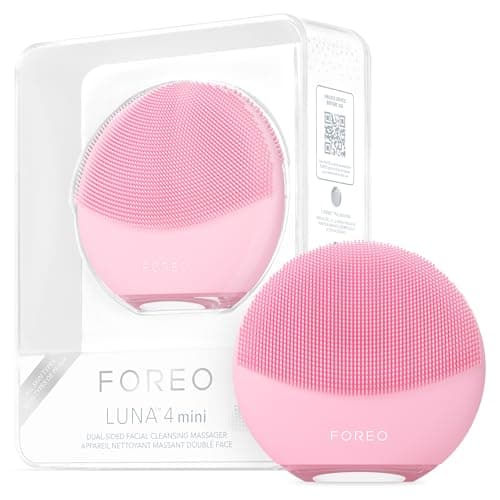 Image of FOREO Luna 4 mini Facial Cleansing Brush & Face Massager - Premium Face Brush - Enhances Absorption of Skin Care Products - Simple Face Care Travel Accessories - for All Skin Types - Pearl Pink