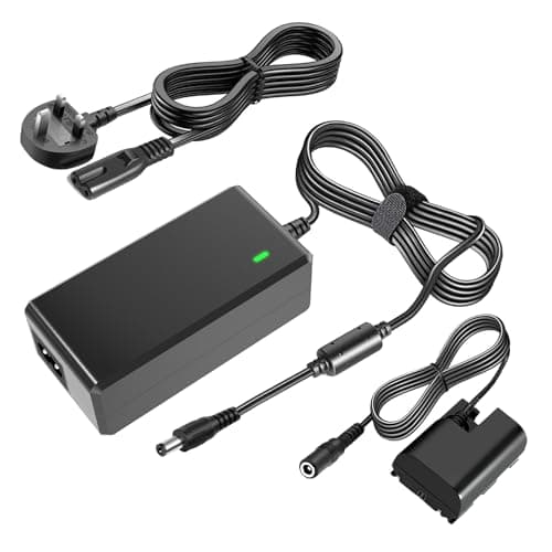 Image of LP-E6 LPE6N Dummy Battery, ACK-E6 AC Power Supply Adapter, DR-E6 DC Coupler Kit, fit for Canon EOS R6 Mark II, R R5 R6 90D 80D 60D 6D 7D Mark II, 5D Mark III, 5D Mark IV Cameras.
