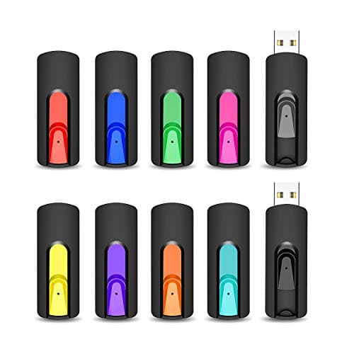 Image of 16GB USB Stick, Vansuny 10 Pack 16GB USB Flash Drive USB 2.0 Memory Stick Multipack Pen Drive Thumb Drive for PC, Laptop, Printer, LG TV, Car, DJ (10 Mixed Color)